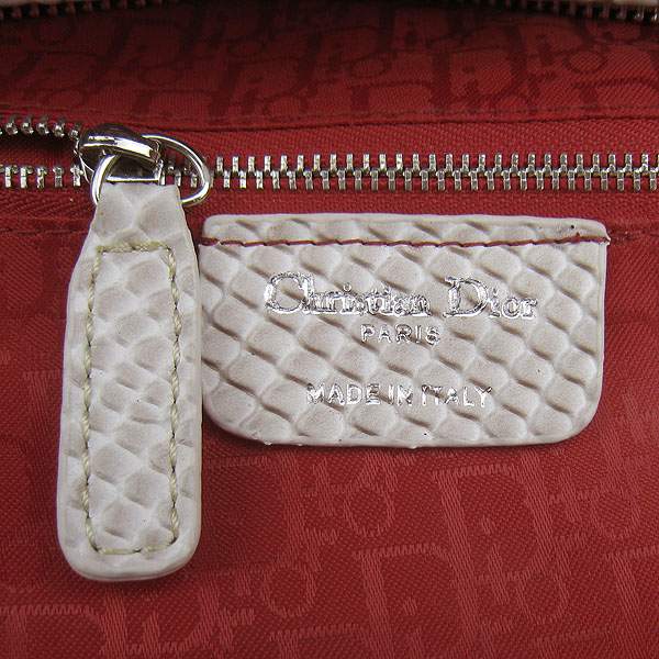 Christian Dior 1887 Snake Leather Shoulder Bag-Gray